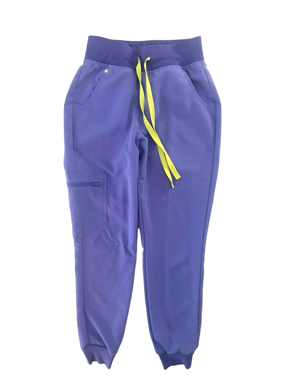 FIGS Zamora Jogger Scrub Pants Women’s XXS Petite Deep Purple Neon Drawstring